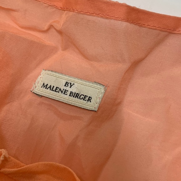 MALENE BIRGIR Size 2 cotton orange light dress in excellent condition - Picture 3 of 6